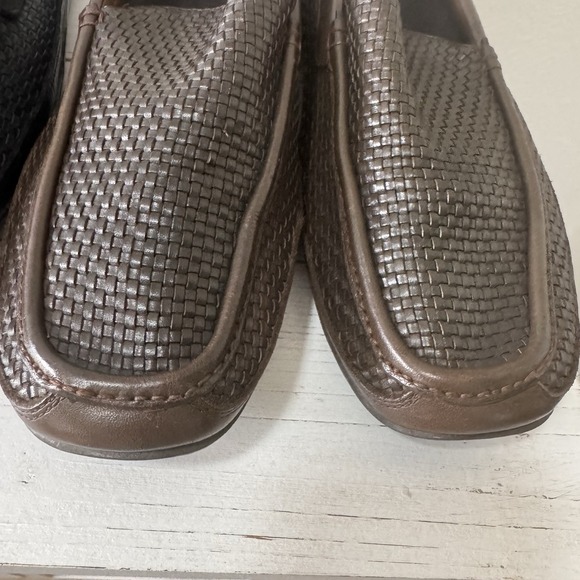 Lot Of 3 Tommy Bahama Naples Driver Woven Mens 11 Brown Black Leather Loafers - Picture 8 of 10